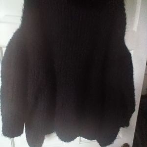 Free People fluffy black sweater.